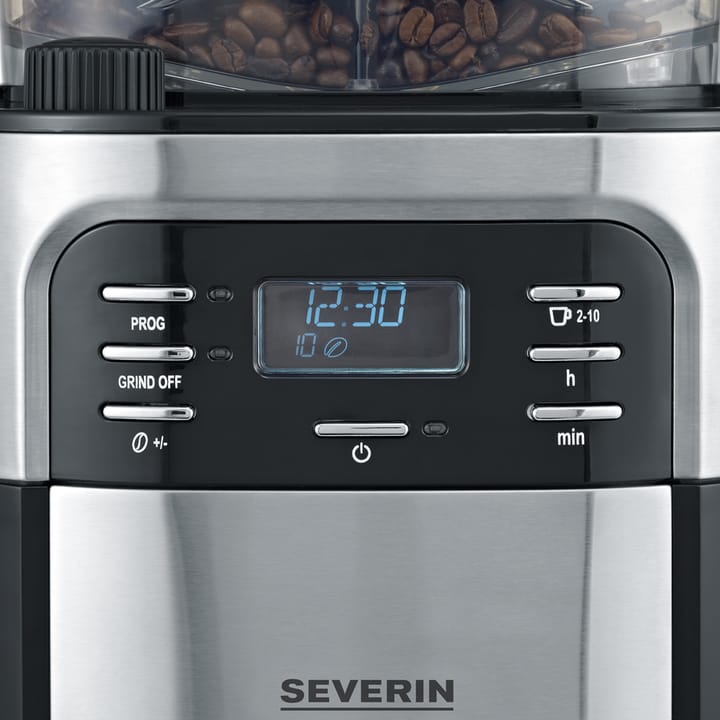 Severin KA 4810 Kaffeemaschine mit Mahlwerk 10 Tassen, Schwarz Severin