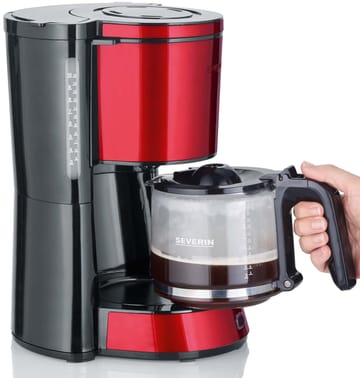 Severin KA 4817 Typ Kaffeemaschine 10 Tassen - Rot-Metall - Severin