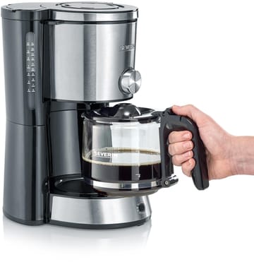 Severin KA 4825 Aroma Select Kaffeemaschine 10 Tassen - Edelstahl-schwarz - Severin