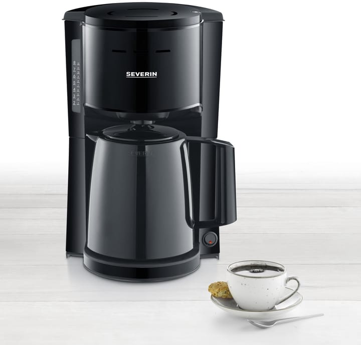 Severin KA 9306 Thermo-Kaffeemaschine 8 Tassen, Schwarz Severin