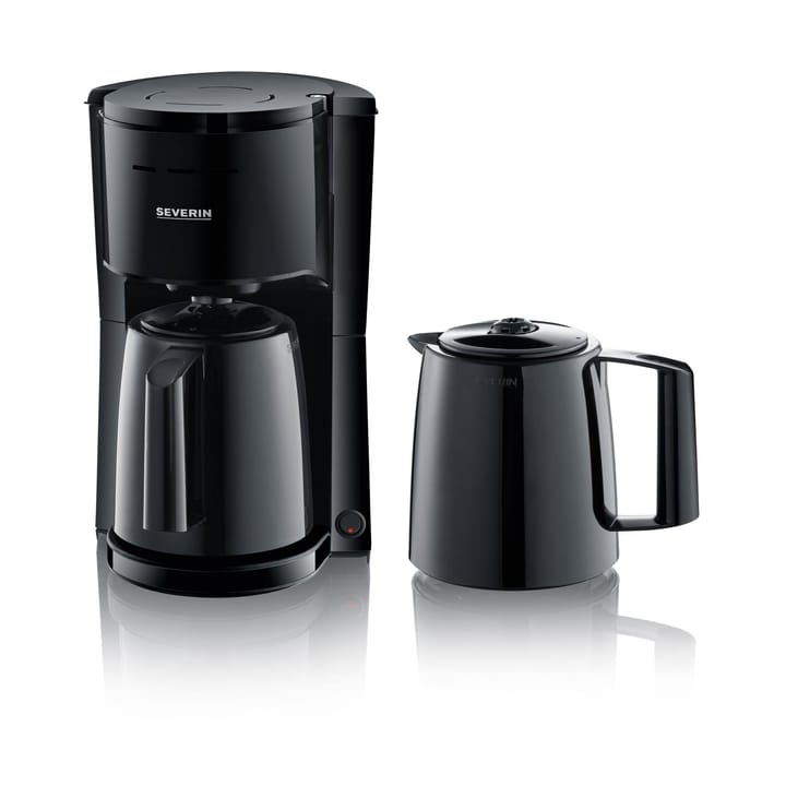 Severin KA 9307 Thermo-Kaffeemaschine mit extra Kanne für 8 Tassen, Schwarz Severin