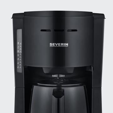 Severin KA 9307 Thermo-Kaffeemaschine mit extra Kanne für 8 Tassen - Schwarz - Severin