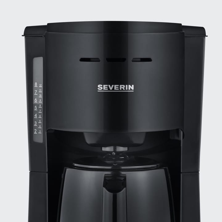 Severin KA 9307 Thermo-Kaffeemaschine mit extra Kanne für 8 Tassen, Schwarz Severin