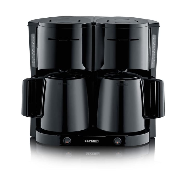 Severin KA 9315 Duo Thermo-Kaffeemaschine Doppel, Schwarz Severin