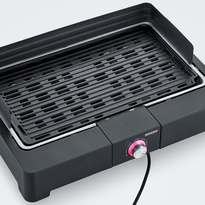 Severin PG 8567 Elektrogrill mit Grillplatte, Schwarz Severin