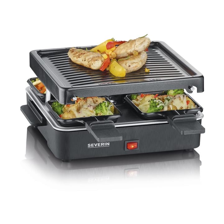 Severin RG 2370 Raclette Mini 4 Pfannen, Schwarz Severin