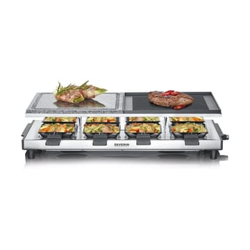 Severin RG 2373 Raclette Deluxe Kombi 8 Pfannen - Silber - Severin