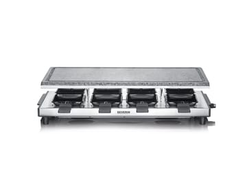 Severin RG 2374 Raclette mit Stein 8 Pfannen - Silber - Severin