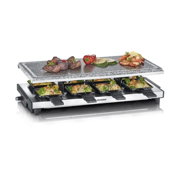 Severin RG 2374 Raclette mit Stein 8 Pfannen - Silber - Severin