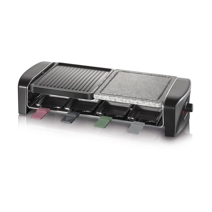 Severin RG 9645 Raclette Kombi Basic 8 Pfannen - Schwarz - Severin