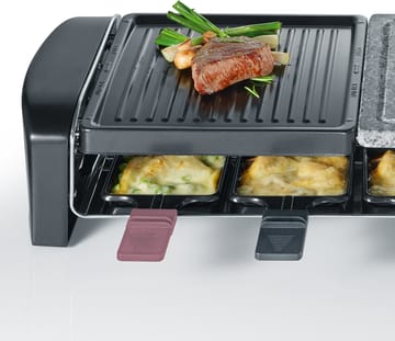 Severin RG 9645 Raclette Kombi Basic 8 Pfannen - Schwarz - Severin