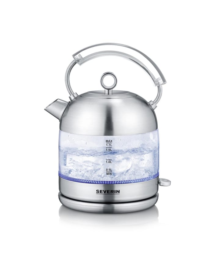 Severin WK 3459 Retro Wasserkocher 1,7 L, Edelstahl Severin