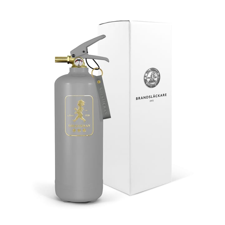 Solstickan Feuerlöscher 2 kg, Design Edition Grau-Gold Solstickan Design