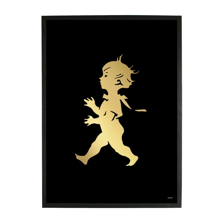 Solstickan Poster 50 x 70 cm, Gold-schwarz Solstickan Design