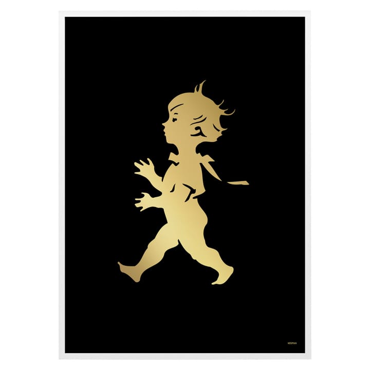 Solstickan Poster 50 x 70 cm, Gold-schwarz Solstickan Design