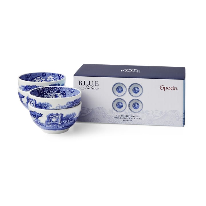 Blue Italian Dippschale Ø10 cm 4er-Pack - Blau-Weiß - Spode