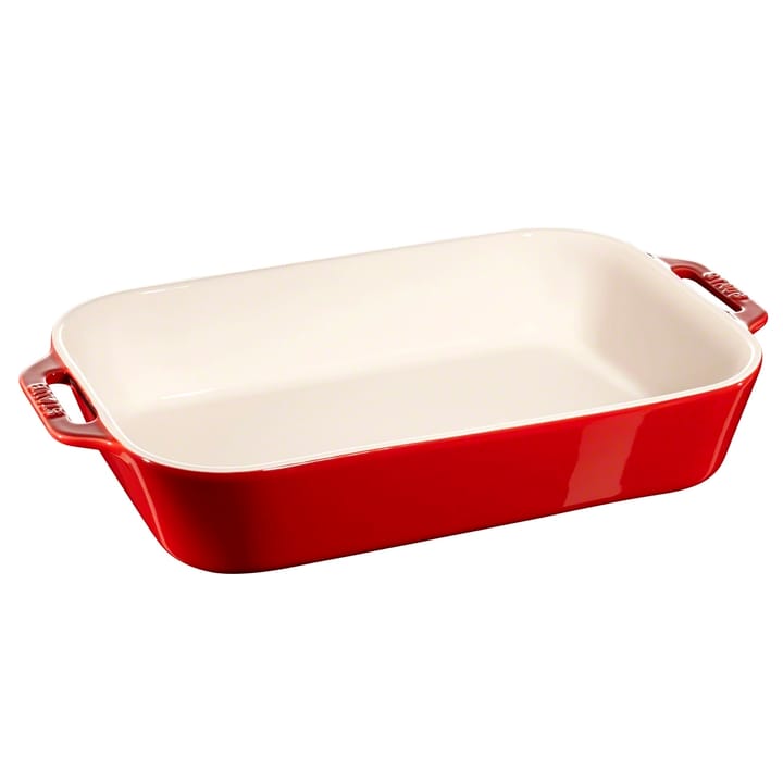 Staub rechteckige Ofenform 34  x  24cm, Rot STAUB