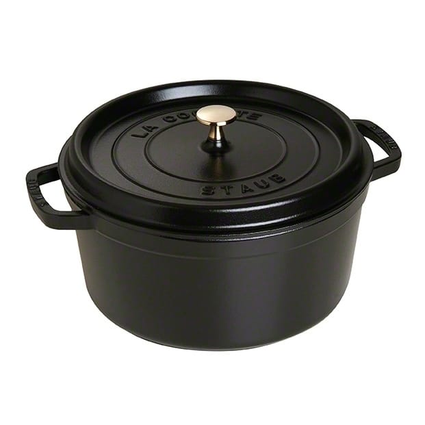 Staub runder Topf aus Gusseisen 6,7 l, Schwarz STAUB