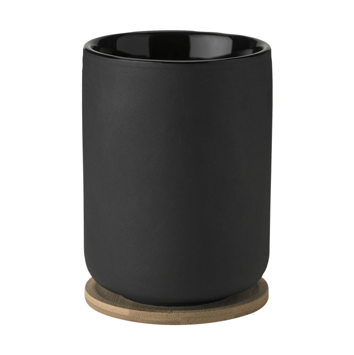 Theo Thermobecher mit Untersetzer 25 cl, Black Stelton