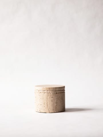 Travertine Dose mit Deckel - Ø13cm - Tell Me More