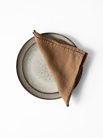 Washed linen Serviette - Hazelnut - Tell Me More