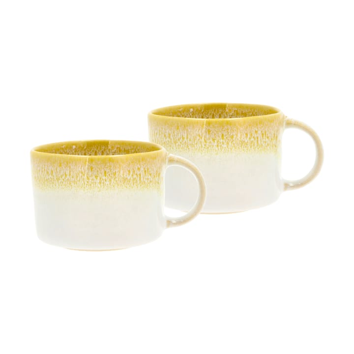 Styles Tasse mit Henkel 16 cl 2er-Pack, Yellow-cream white Villa Collection