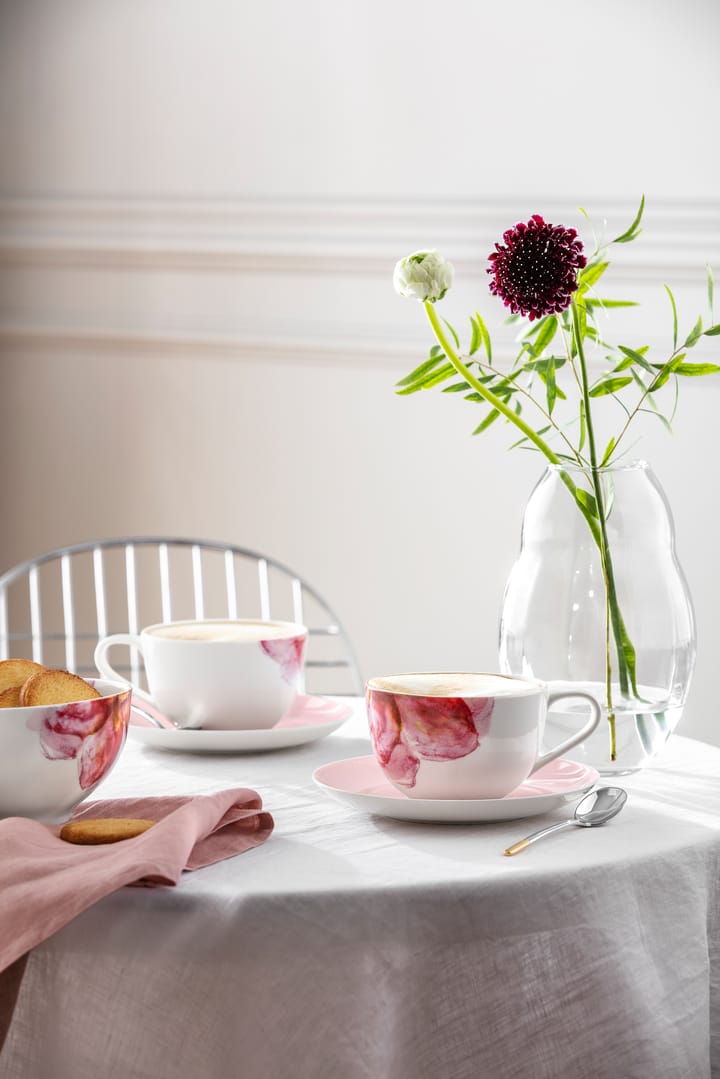 Rose Garden Tasse mit Untertasse, Rosa-Weiß Villeroy & Boch