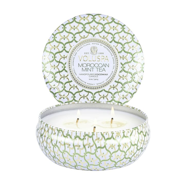 Maison Blanc 3-wick Tin Duftkerze 40 Stunden, Moroccan Mint Tea Voluspa