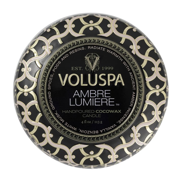 Maison Noir Mini Tin Duftkerze 25 Stunden, Ambre Lumiere Voluspa