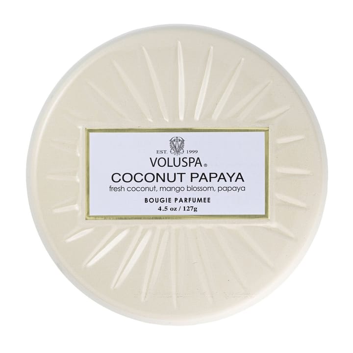 Vermeil Mini Tin Duftkerze 25 Stunden, Coconut Papaya Voluspa