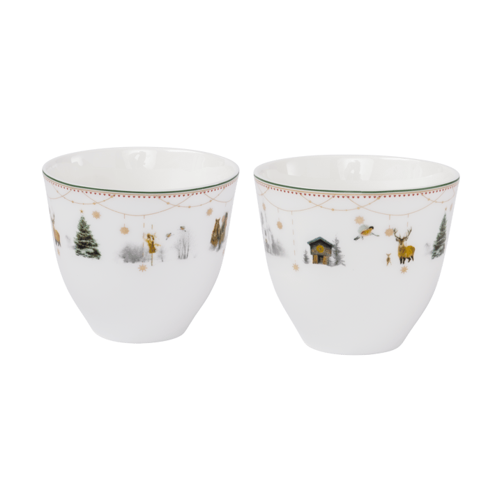 Julemorgen Story Tasse 2er-Pack 20 cl - Weiß - Wik & Walsøe