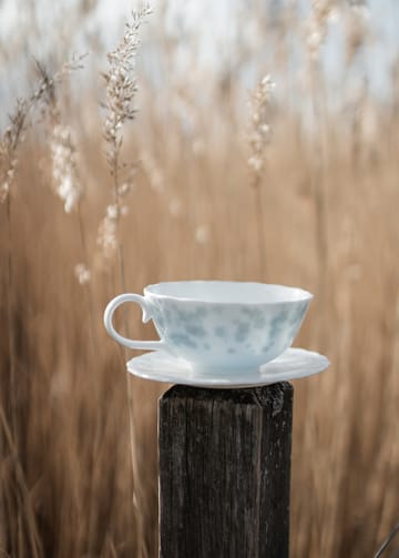 Slåpeblom Teetasse und Untertasse 30cl - Blau - Wik & Walsøe