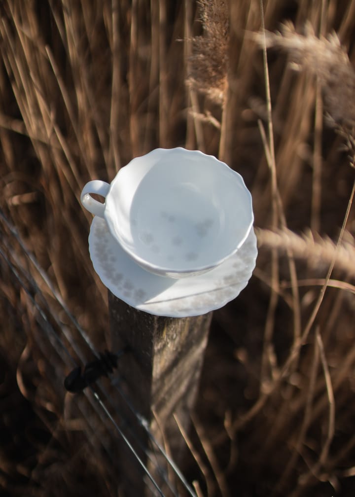 Slåpeblom Teetasse und Untertasse 30cl, Grau Wik & Walsøe