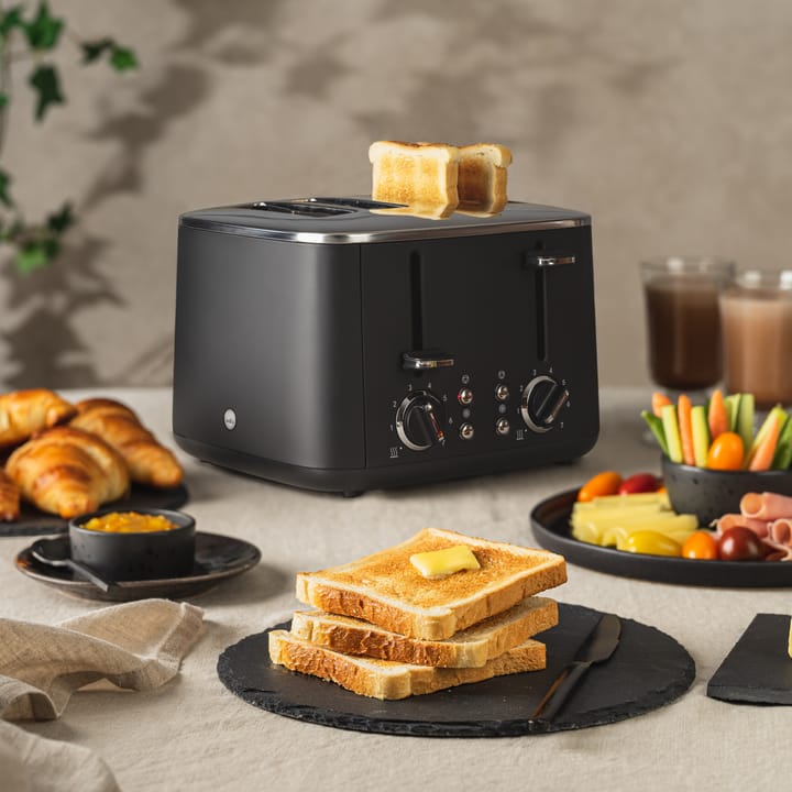 TO4B-1600 Familien-Toaster 4 Scheiben, Schwarz Wilfa